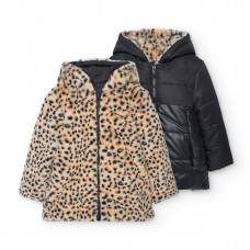 BOBOLI μπουφάν διπλής όψεως παιδικό κορίτσι 722348-890 μαύρο